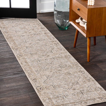 Koda Vintage Native American Medallion Machine-washable Area Rug